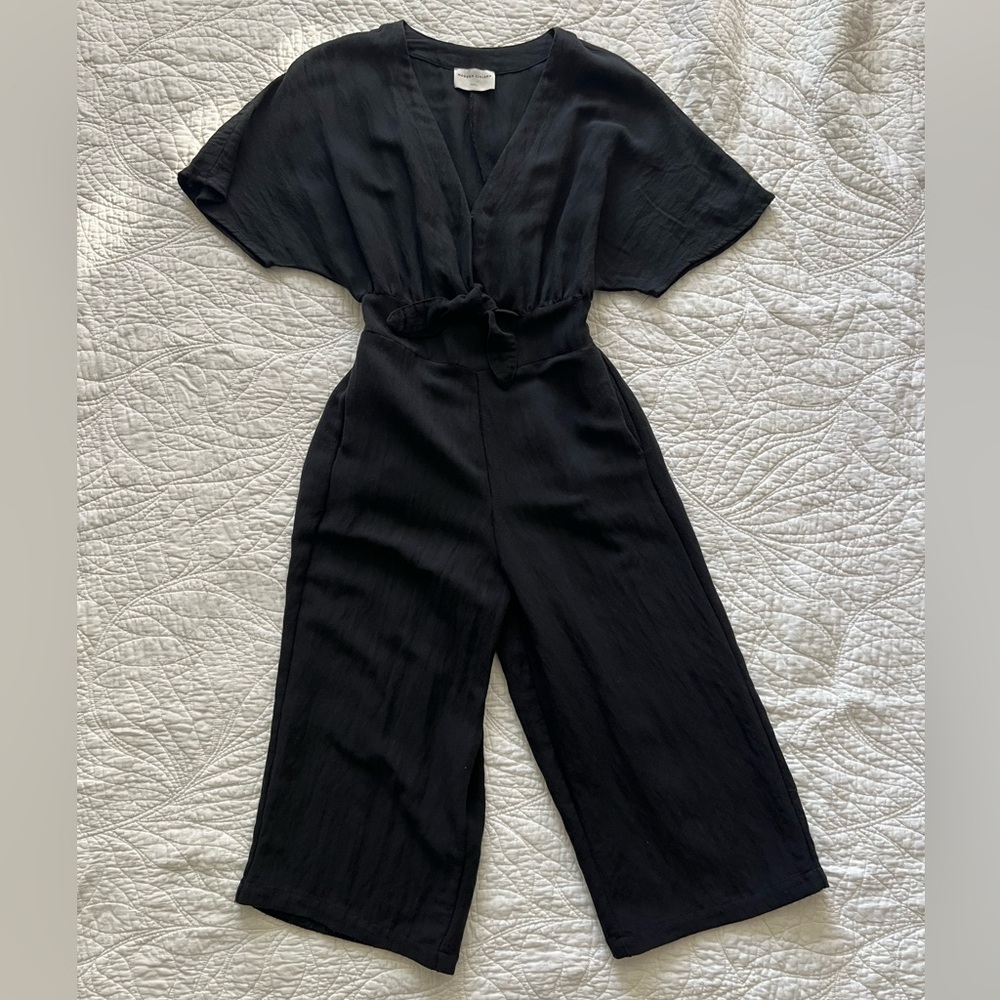 Black linen Jumpsuit, Modern Citizen, Black, size:Small